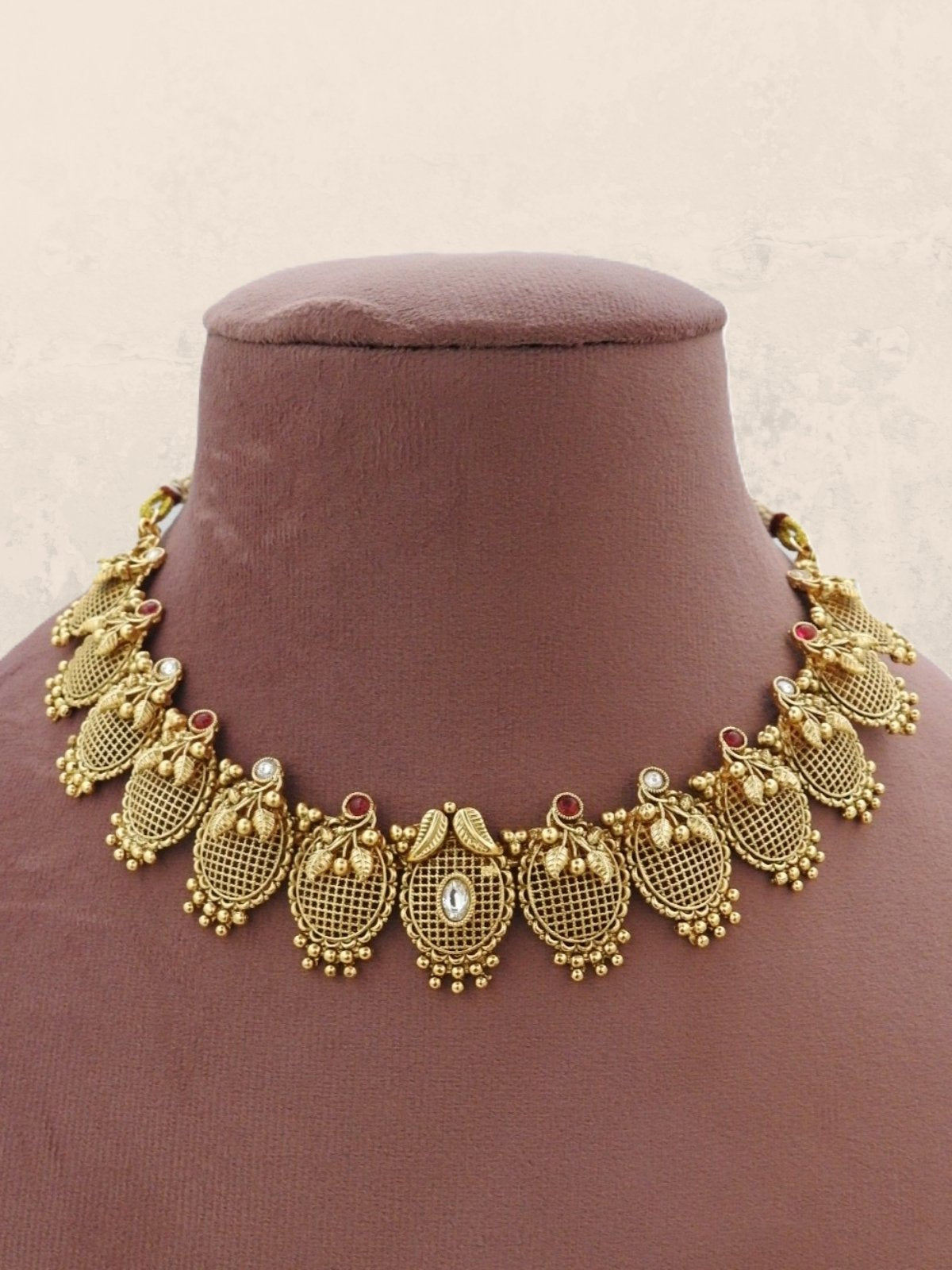 Gold Mesh Choker Set