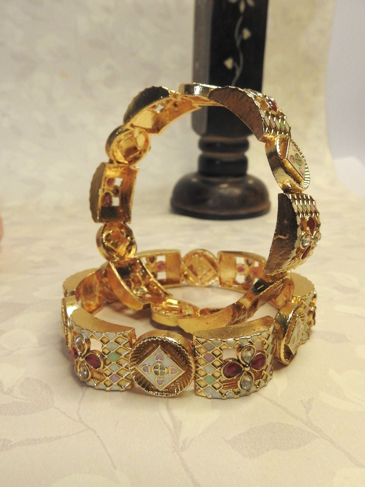 Golden Mosaic Gold Bangle Set