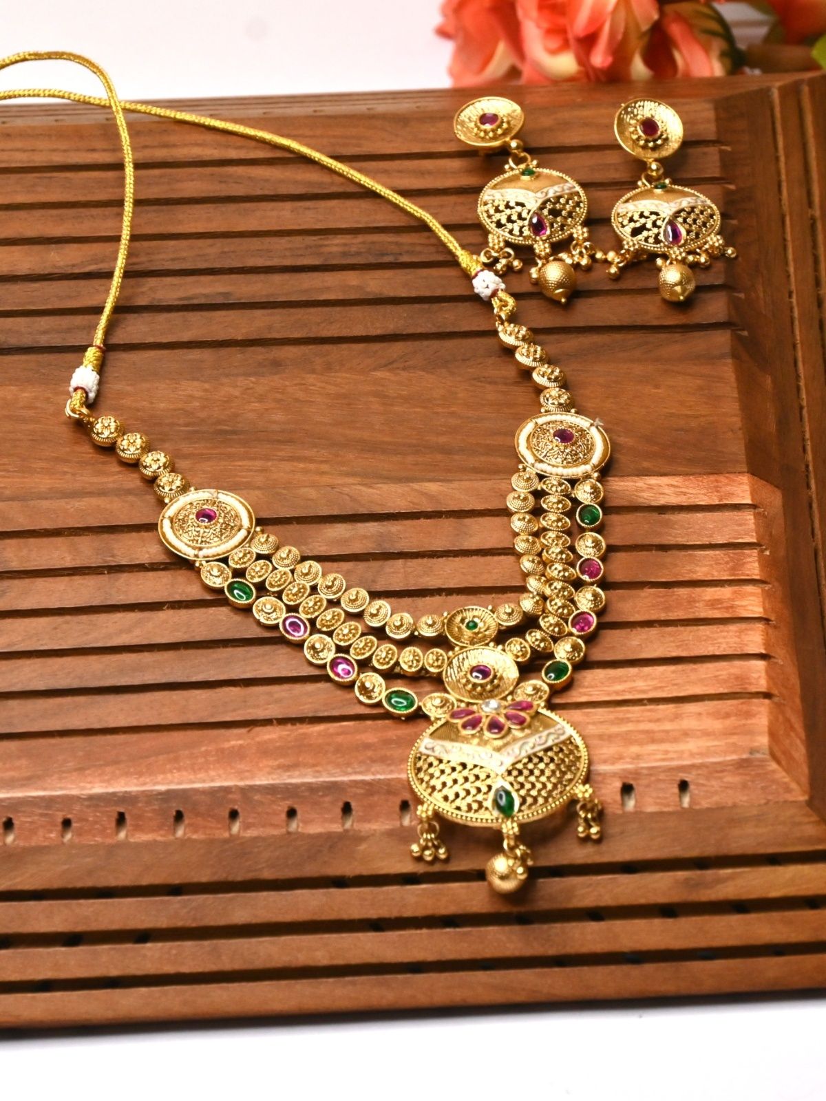 Royal Grace Gold Plated Necklace Set