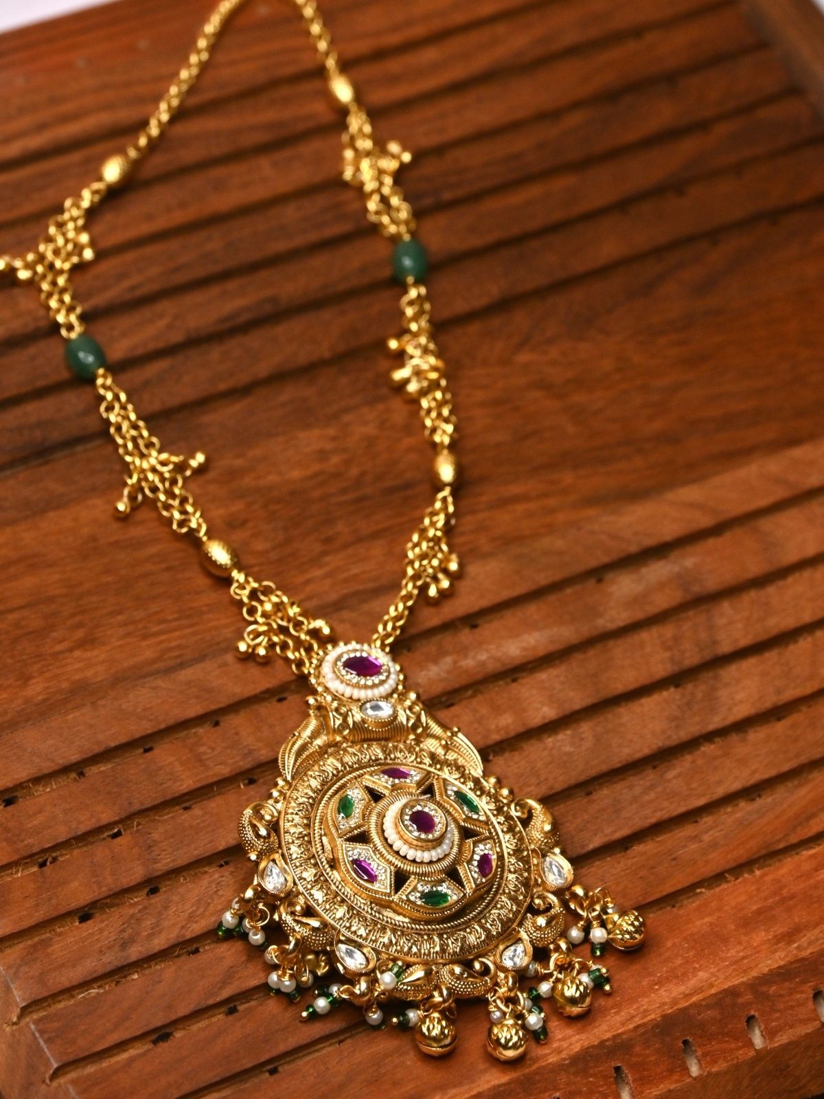 Regal Touch Gold Plated Necklace Set