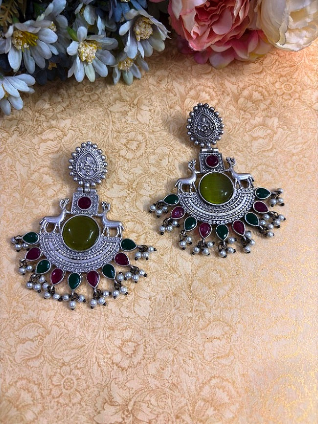 Radiant Crescent Chandbali Earrings