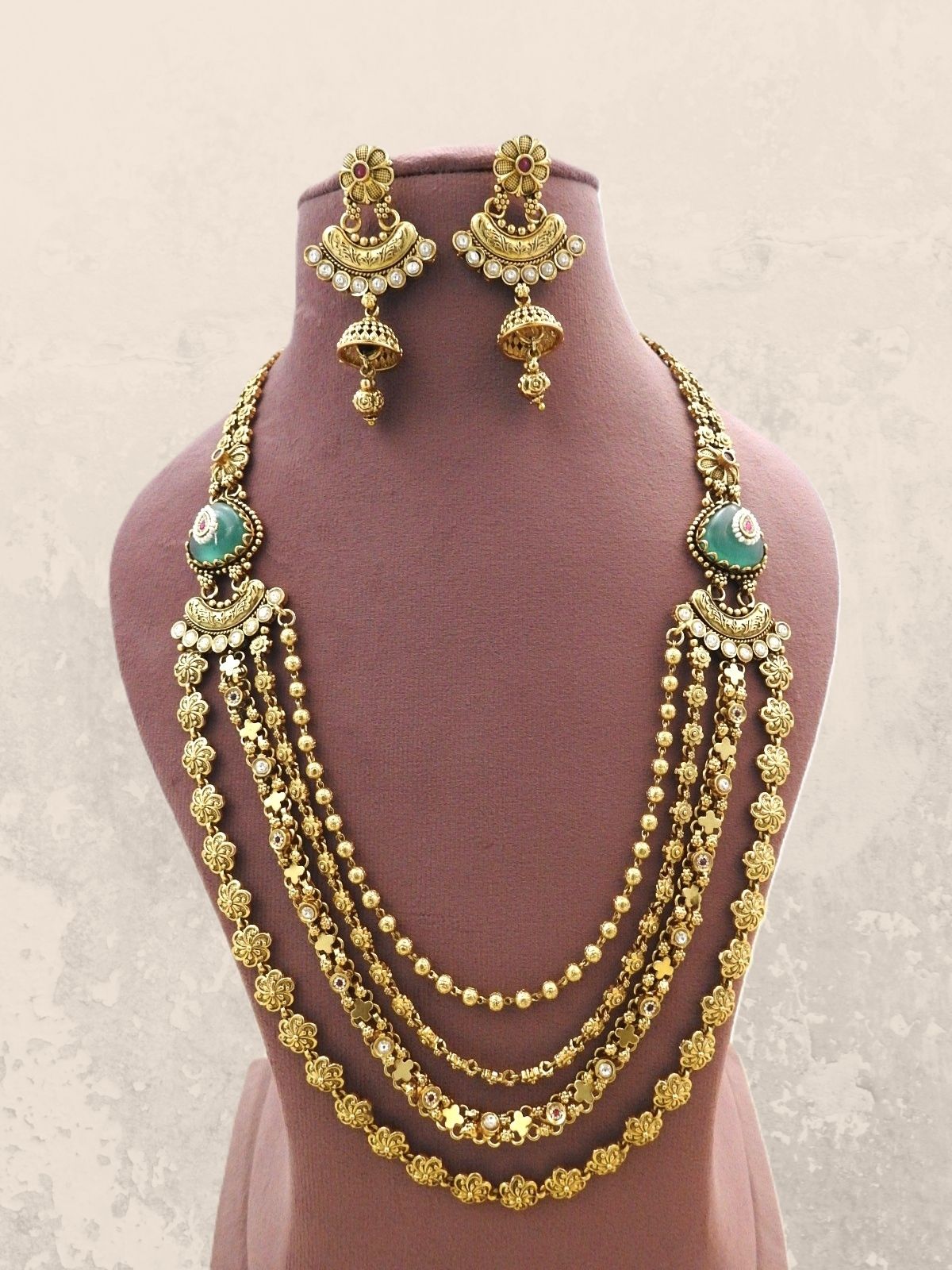 Sitara Long Layered Necklace Set