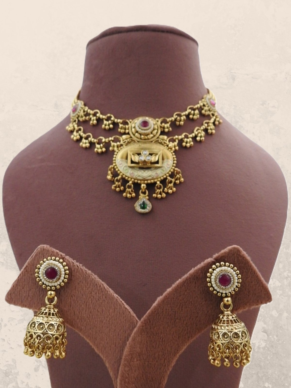 Vedhika Heritage Layered Necklace Set