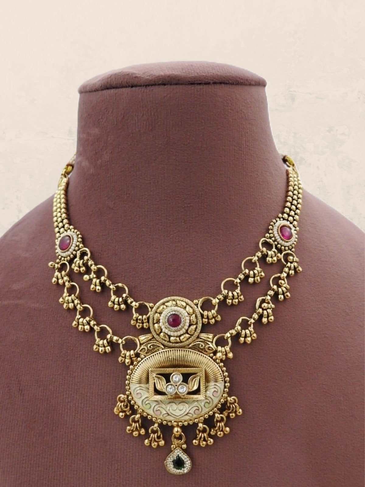 Vedhika Heritage Layered Necklace Set