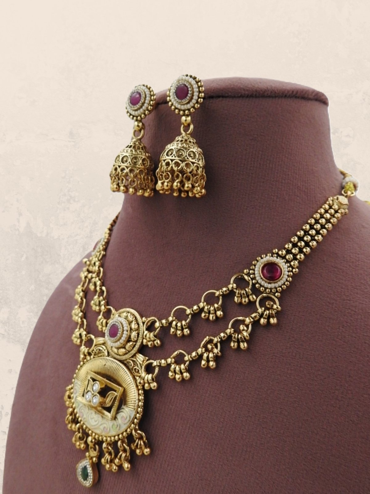 Vedhika Heritage Layered Necklace Set