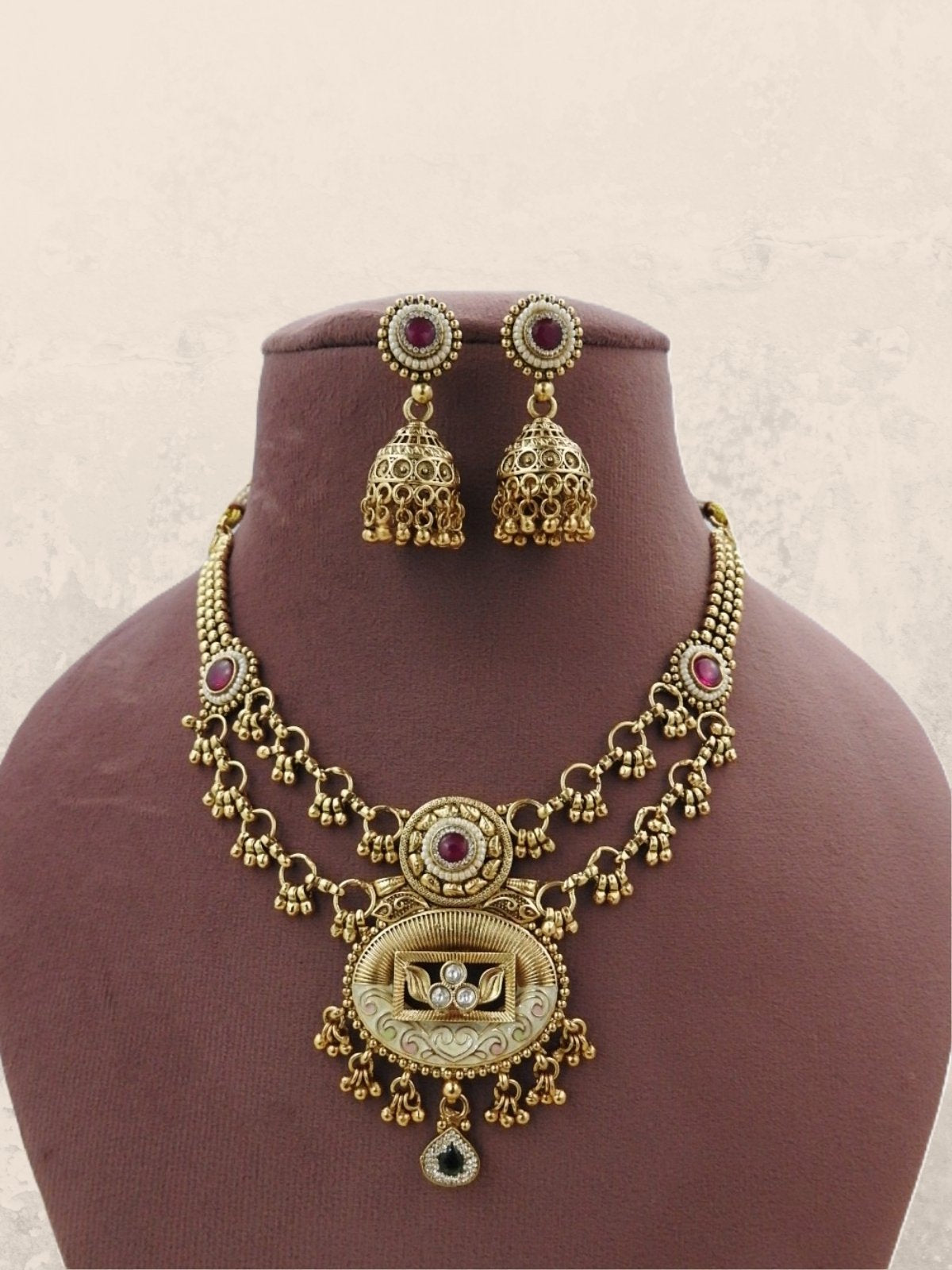 Vedhika Heritage Layered Necklace Set