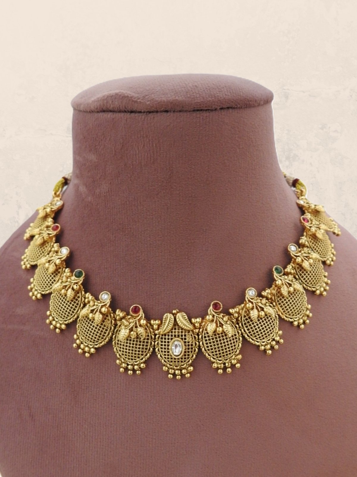 Gold Mesh Choker Set