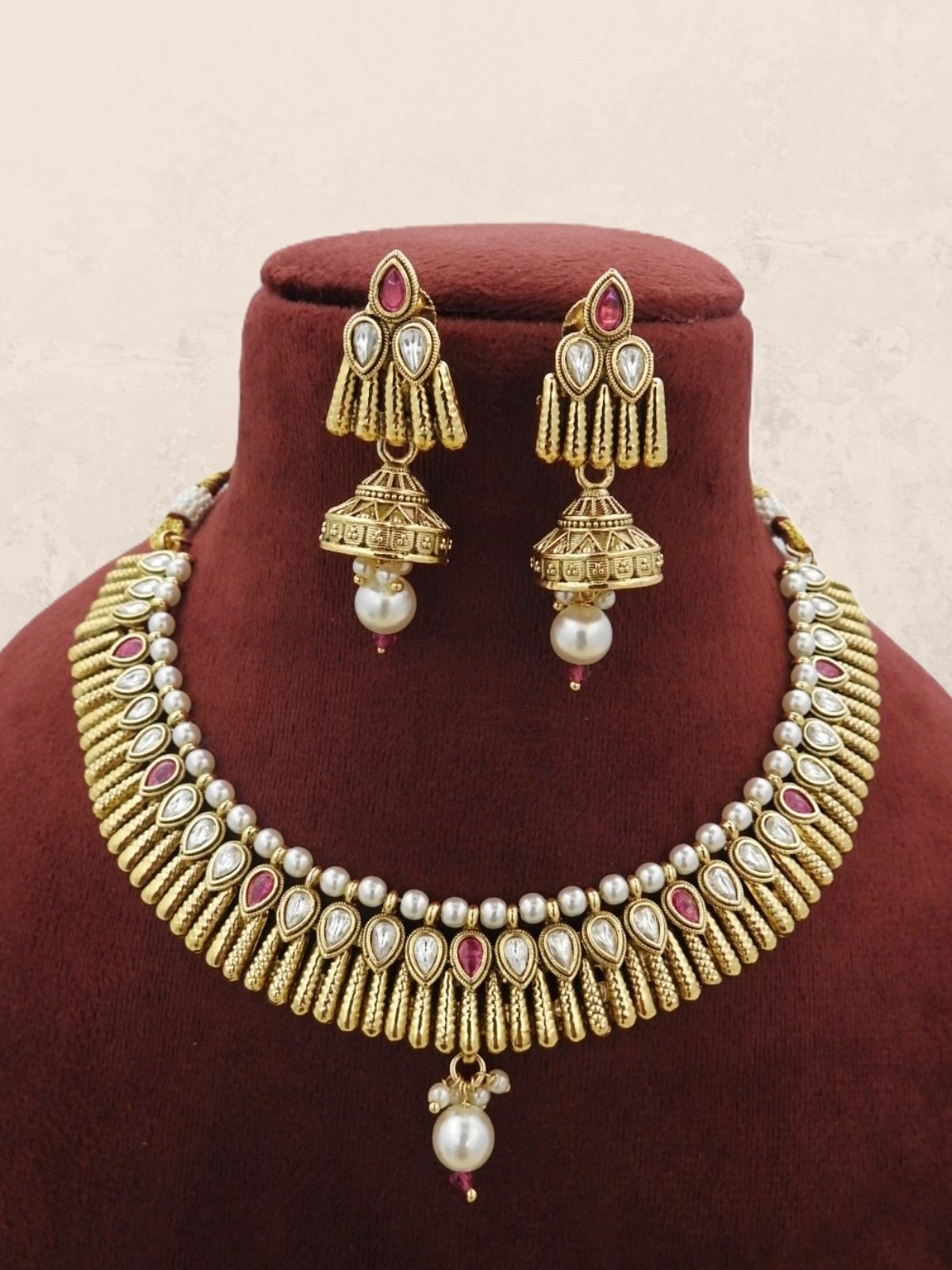 Mahira Pearl Drop Necklace Set