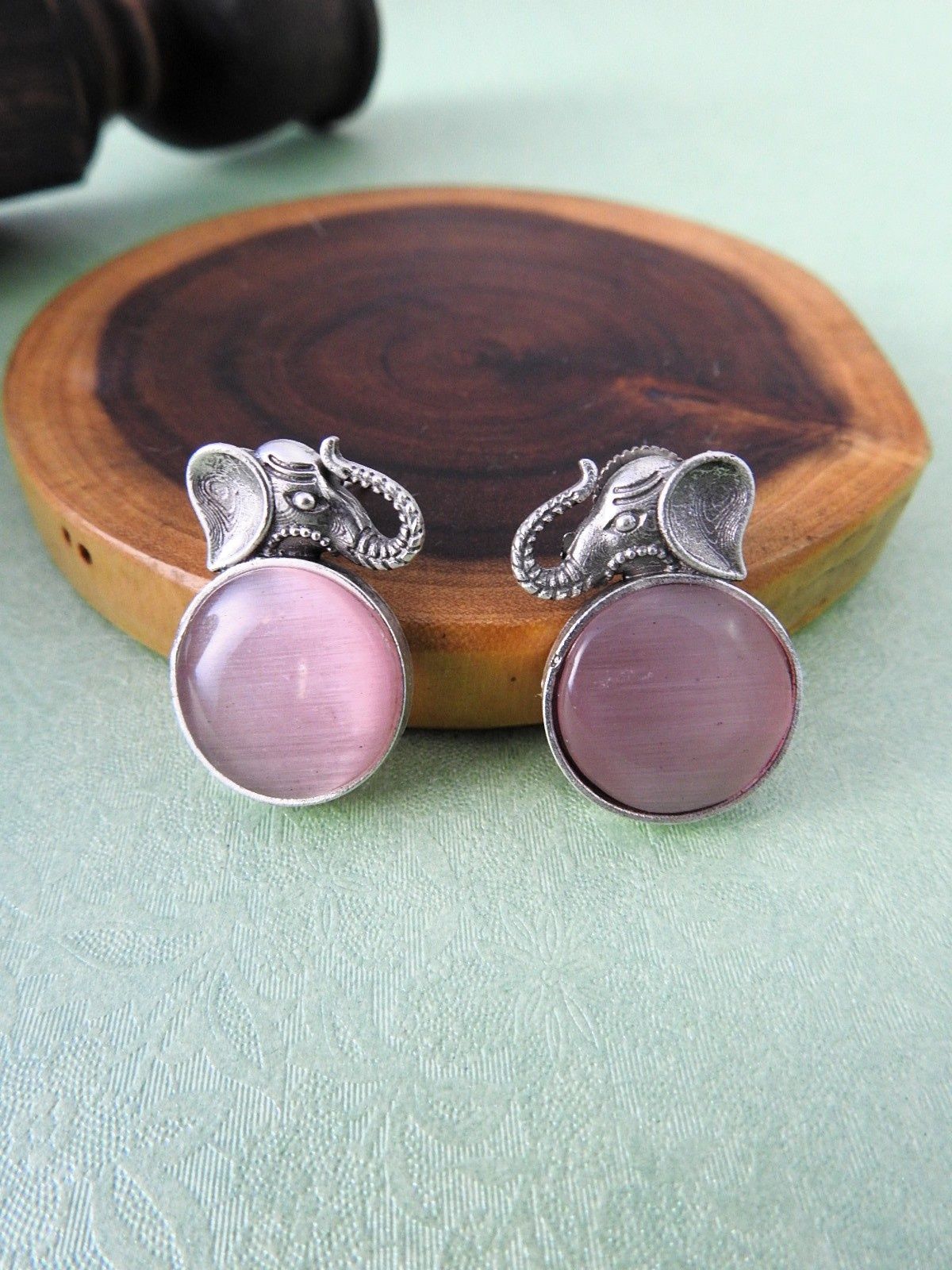 Elephant Motif Stud Earrings