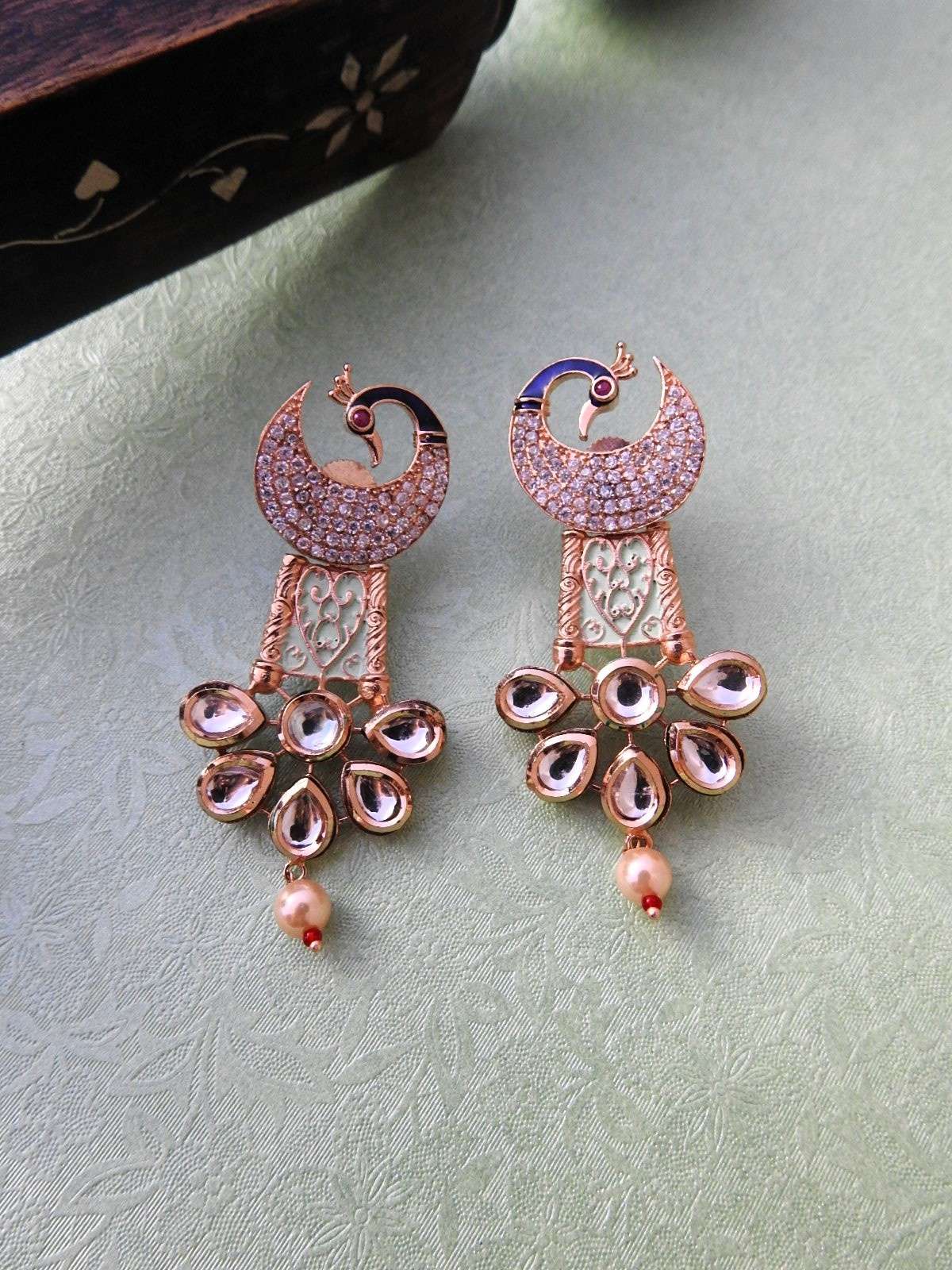 Statement Crescent Necklace Set with Earrings