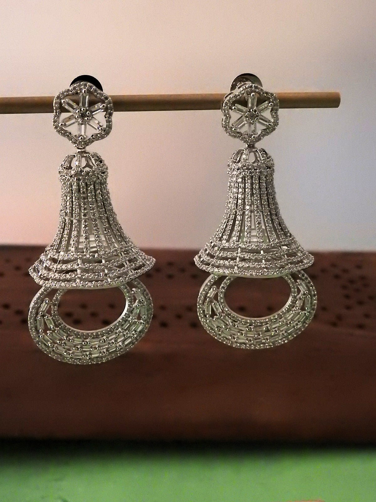 Elegant AD Statement Earrings with Geometric Design