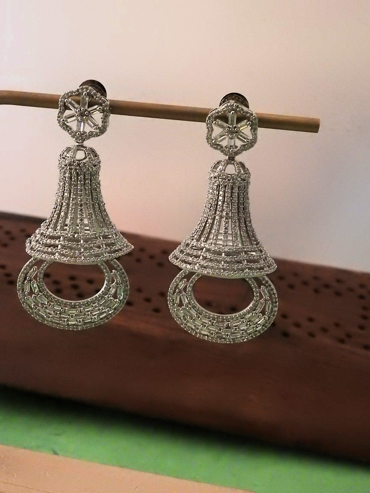 Elegant AD Statement Earrings with Geometric Design