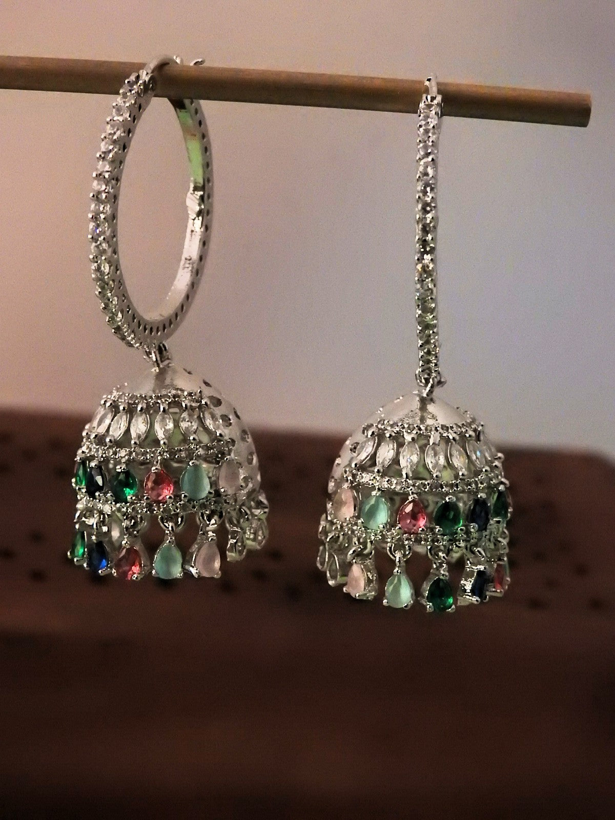 AD Hoop Jhumka Earrings
