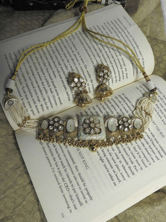 Golden Bloom Choker Set