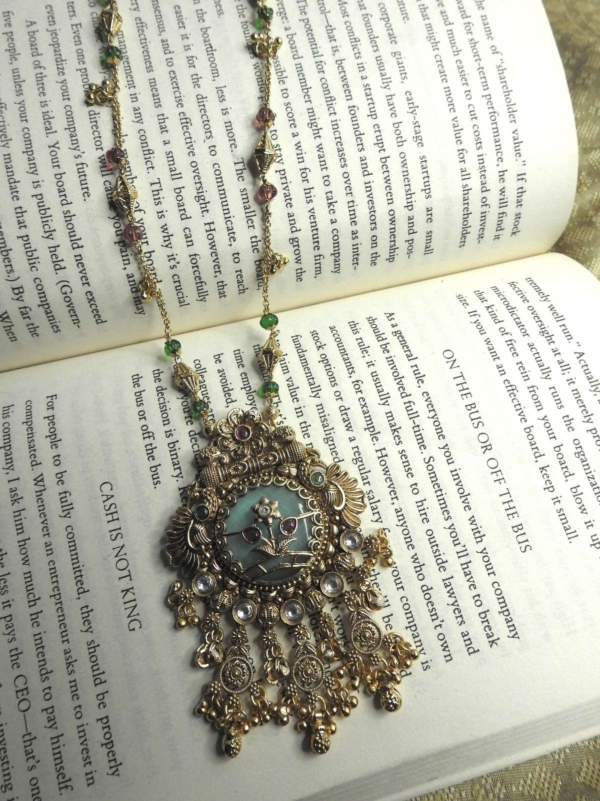 Sage Royale Drop Necklace Set