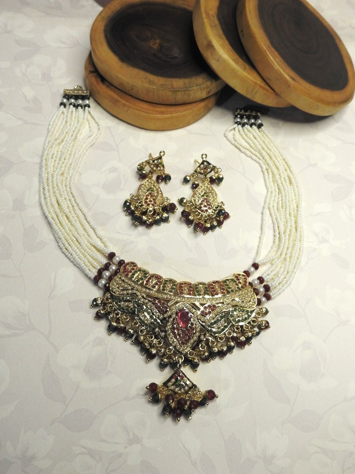 Nayira Jadau Pearl Piroyi Set