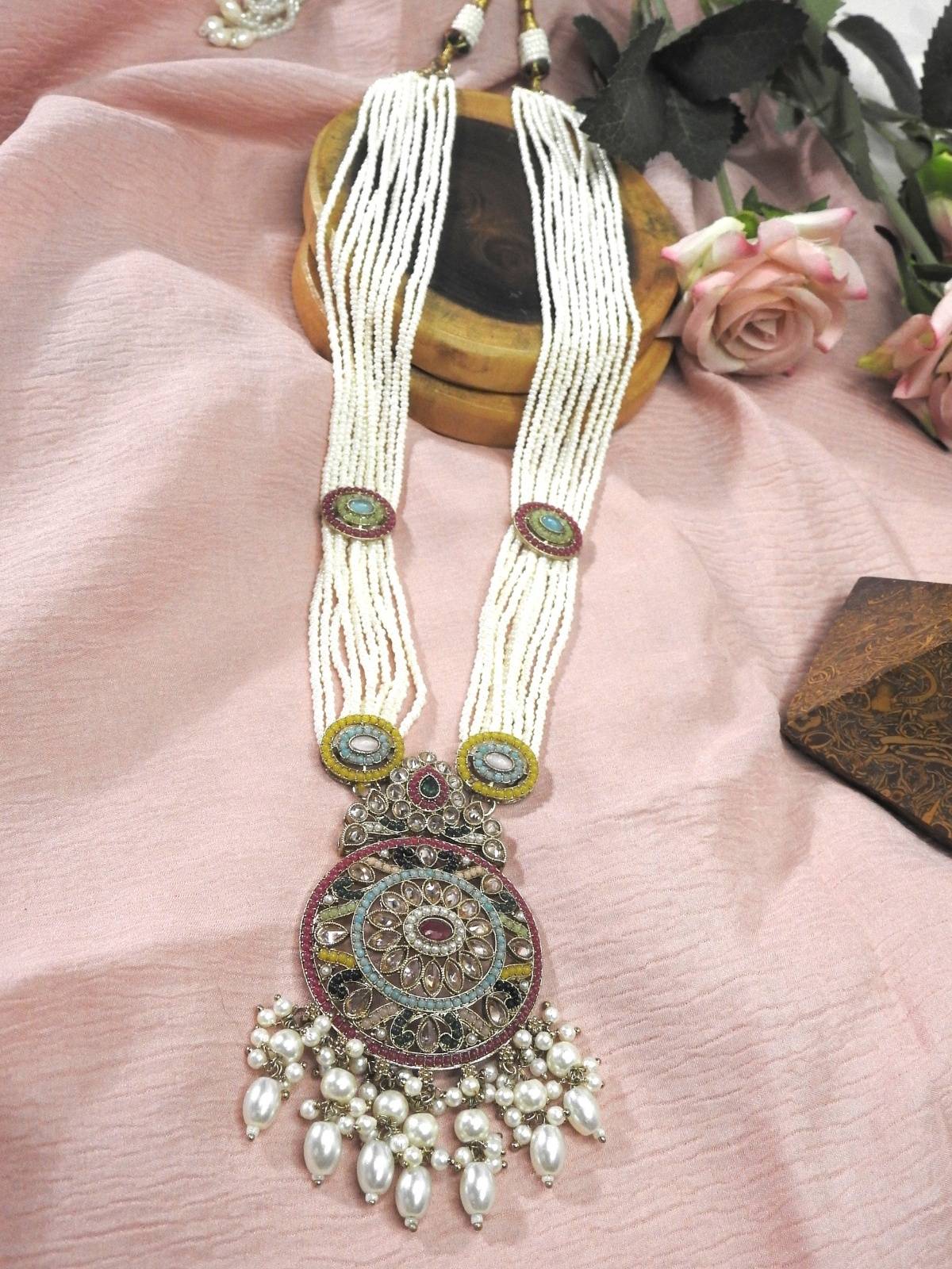 Maharani Ruby Navratna Haar Set