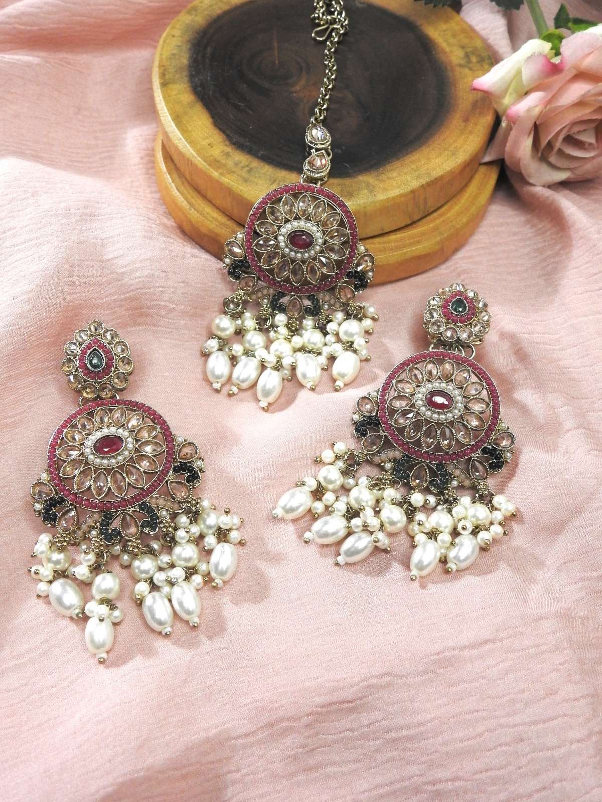 Maharani Ruby Navratna Haar Set