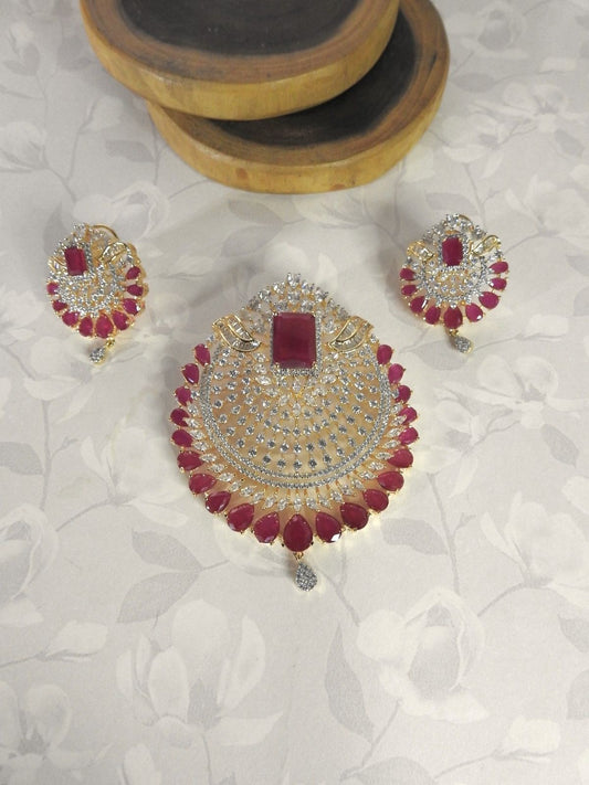 Ruby Aura Pendant Set