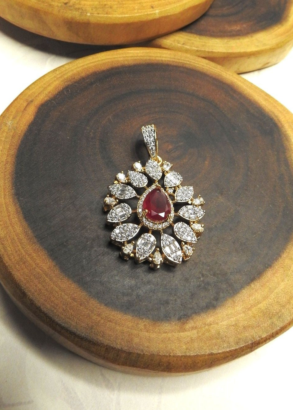 Ruby Radiance Pendant Set