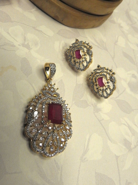 Regal Ruby Grace Pendant Set