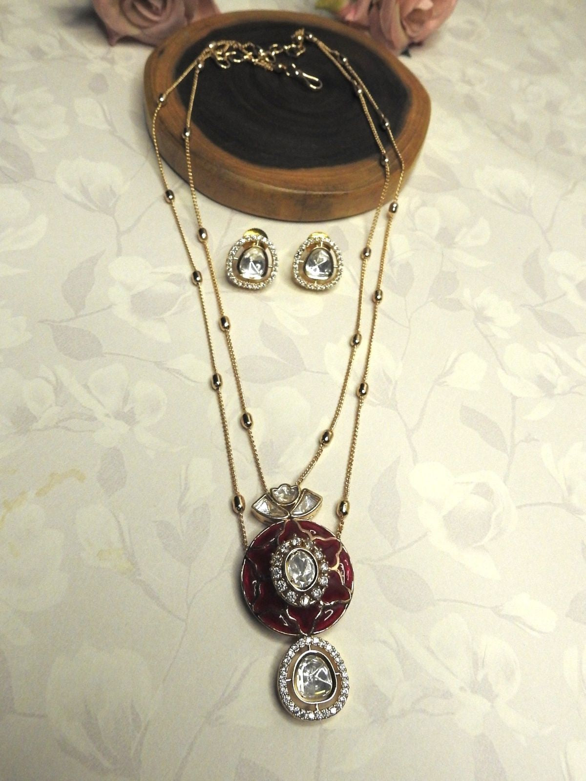 Polki Bloom Necklace Set