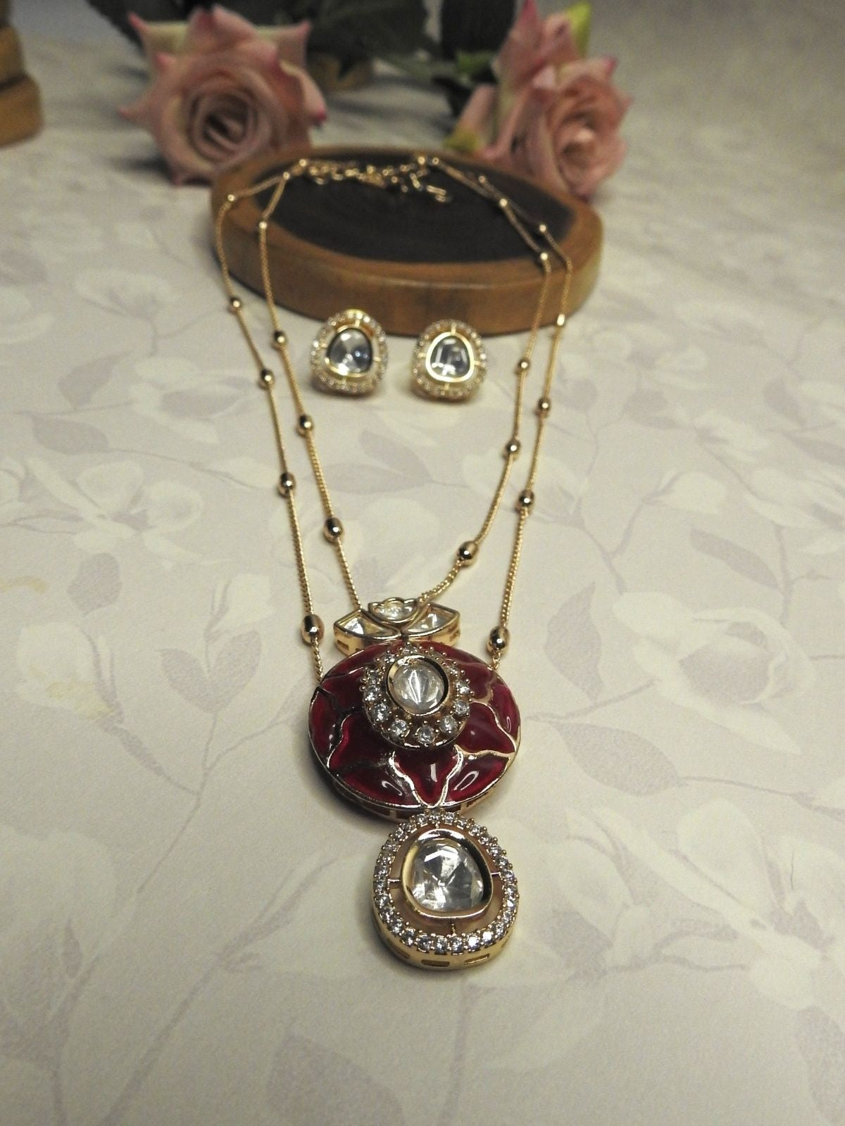 Polki Bloom Necklace Set