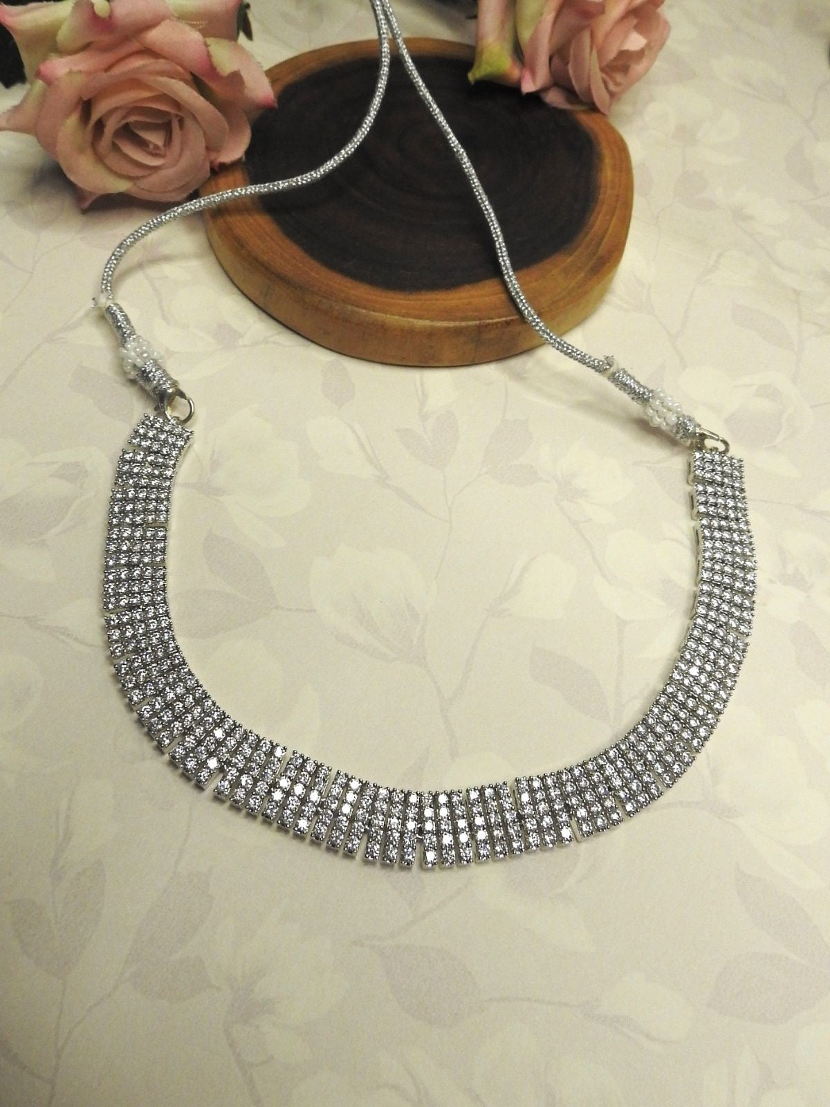 Radiant Grace Silver Necklace Set