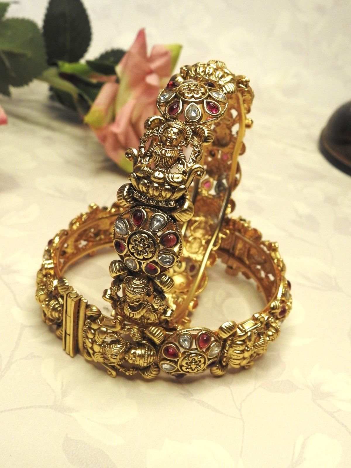 Padmika Temple Bangle Set