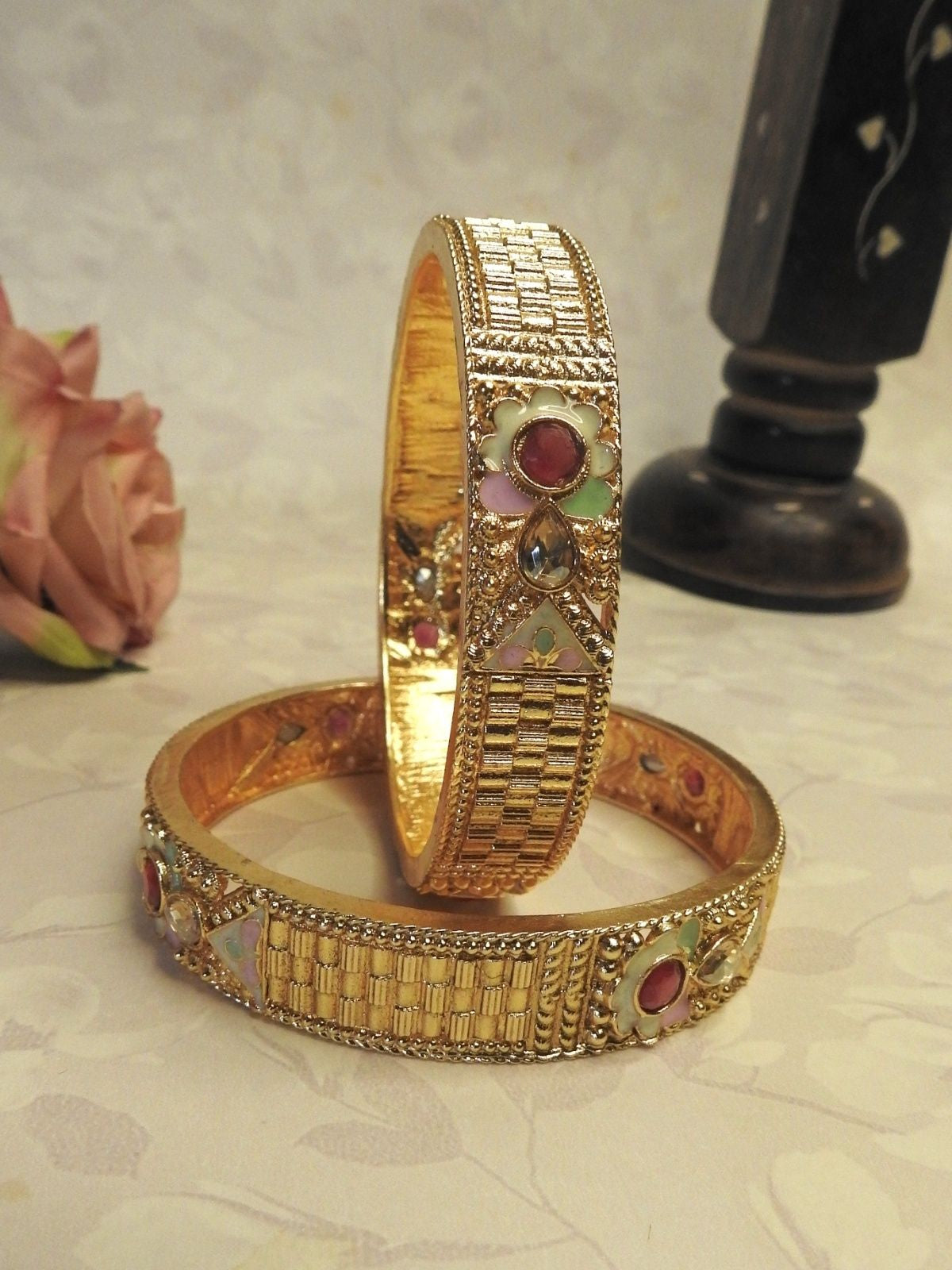 Golden Serenity Gold Bangle Set