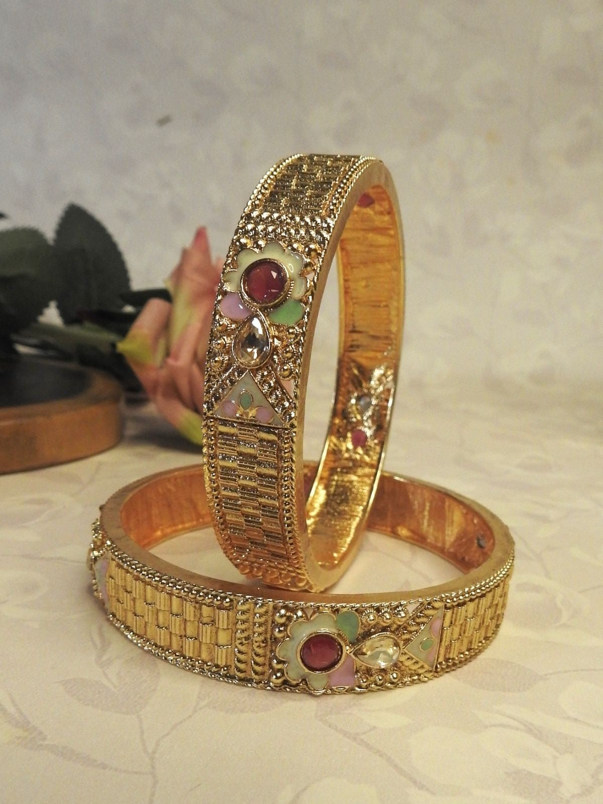 Golden Serenity Gold Bangle Set