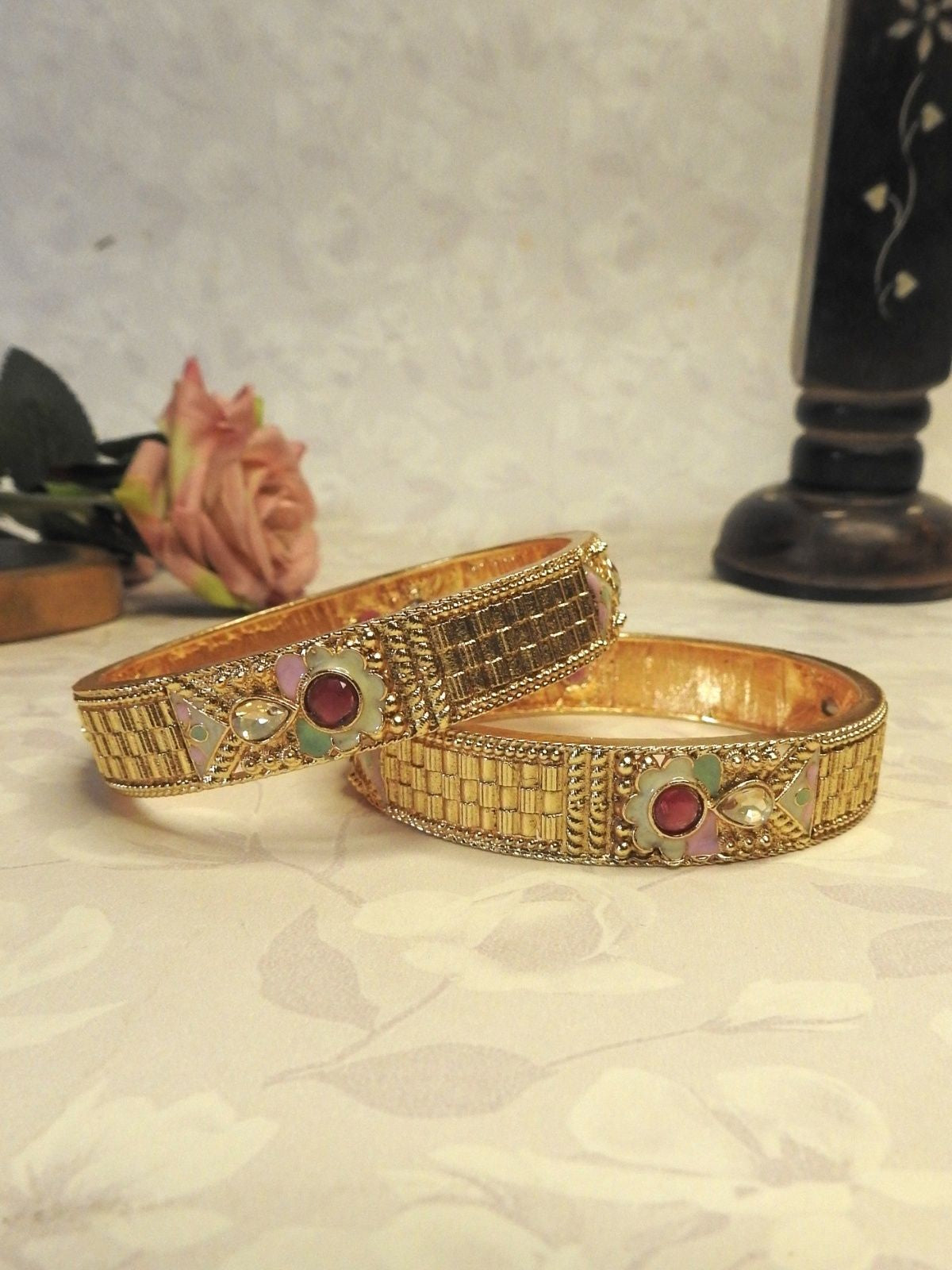 Golden Serenity Gold Bangle Set