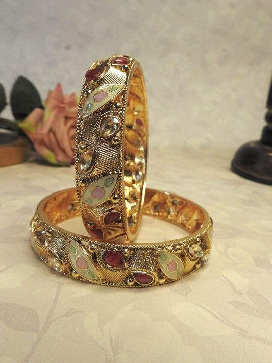 Golden Petal Gold Bangle Set