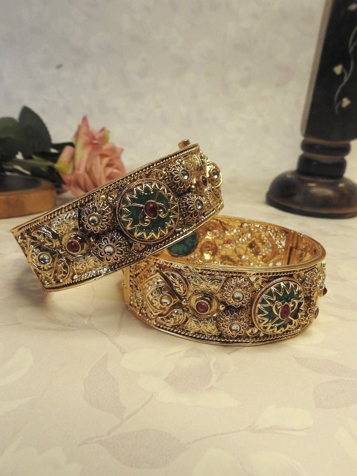 Golden Mystique Gold Bangle Set