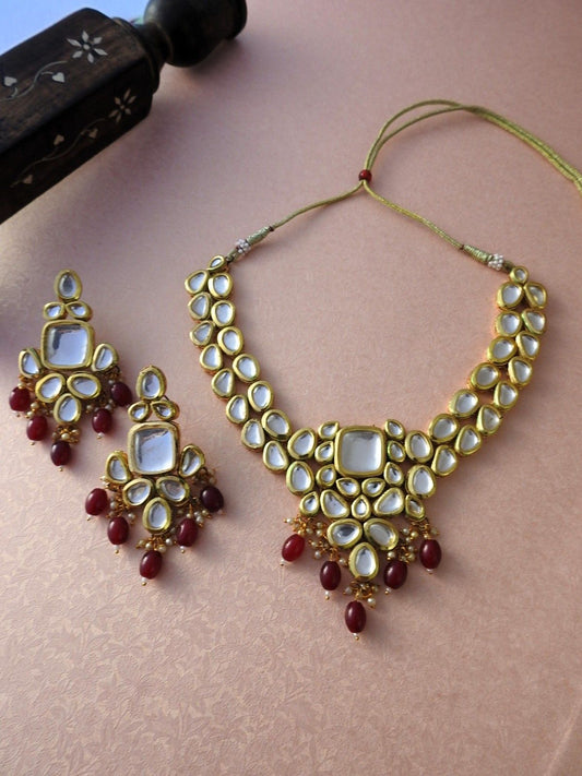 Royal Ruby Kundan Necklace Set