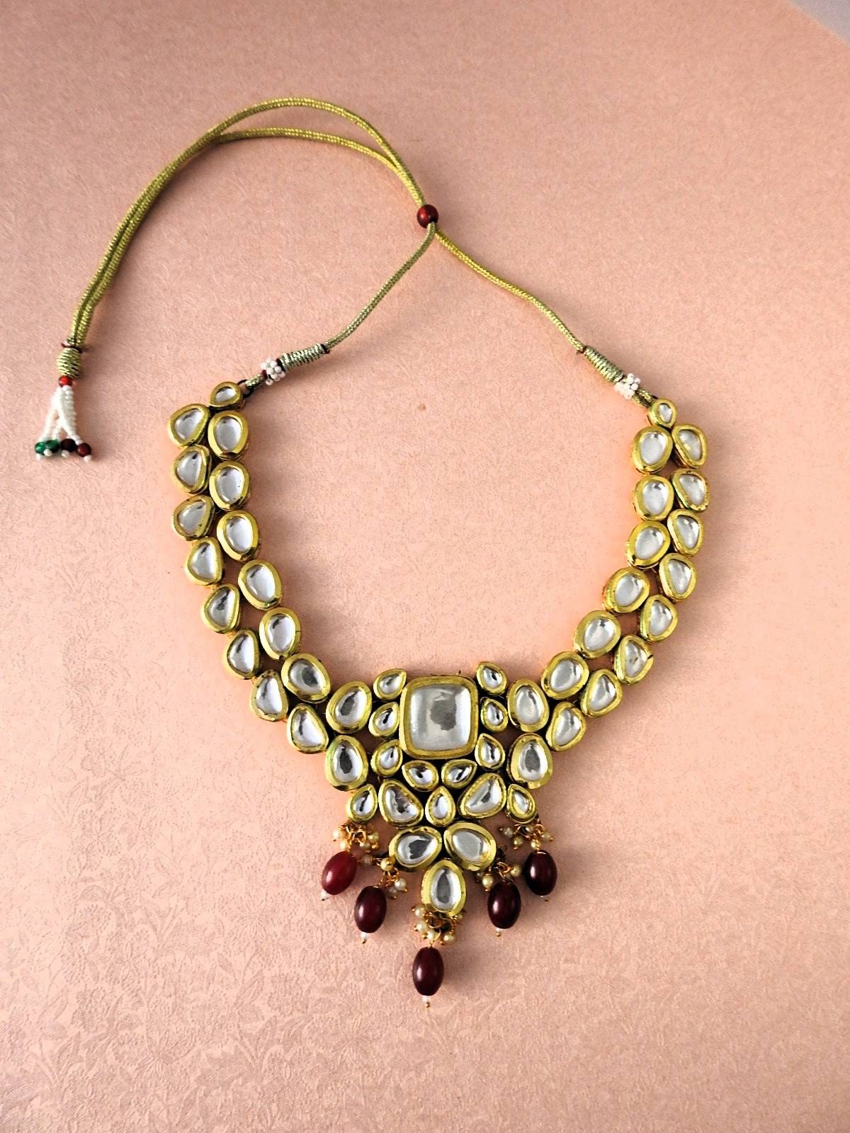 Royal Ruby Kundan Necklace Set
