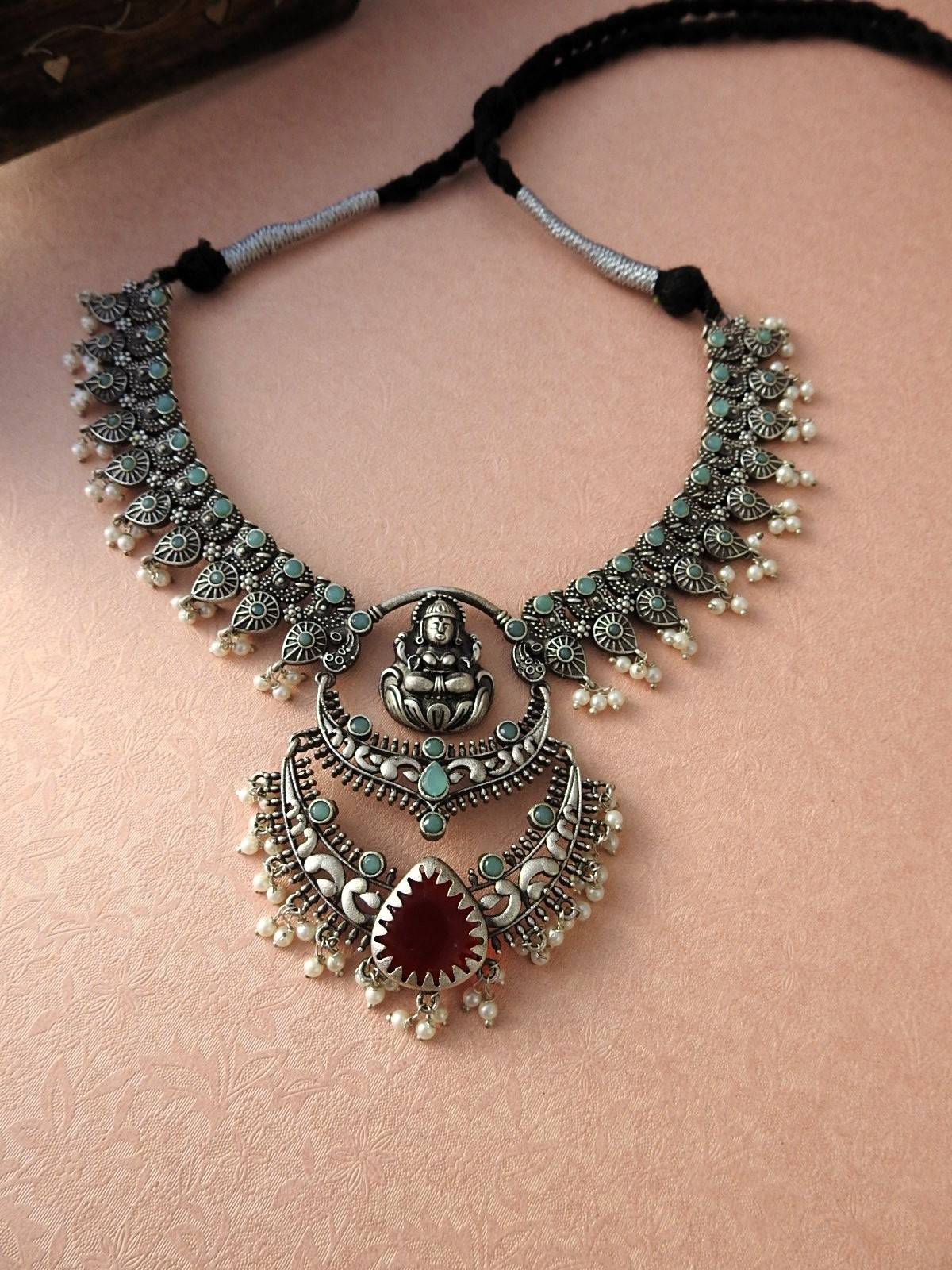 Aaradhya Antique Temple Necklace Set