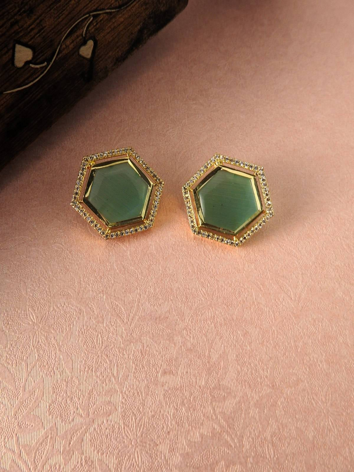 Emerald Hexa Elegance Necklace Set