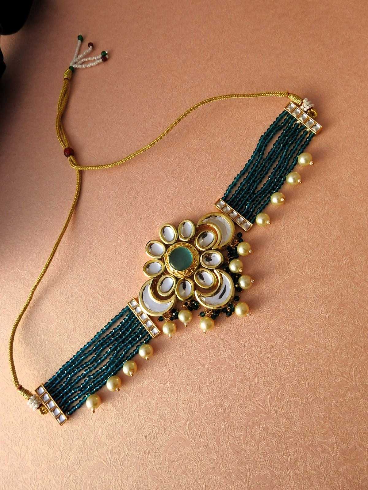 Ocean Bloom Beaded Choker Set