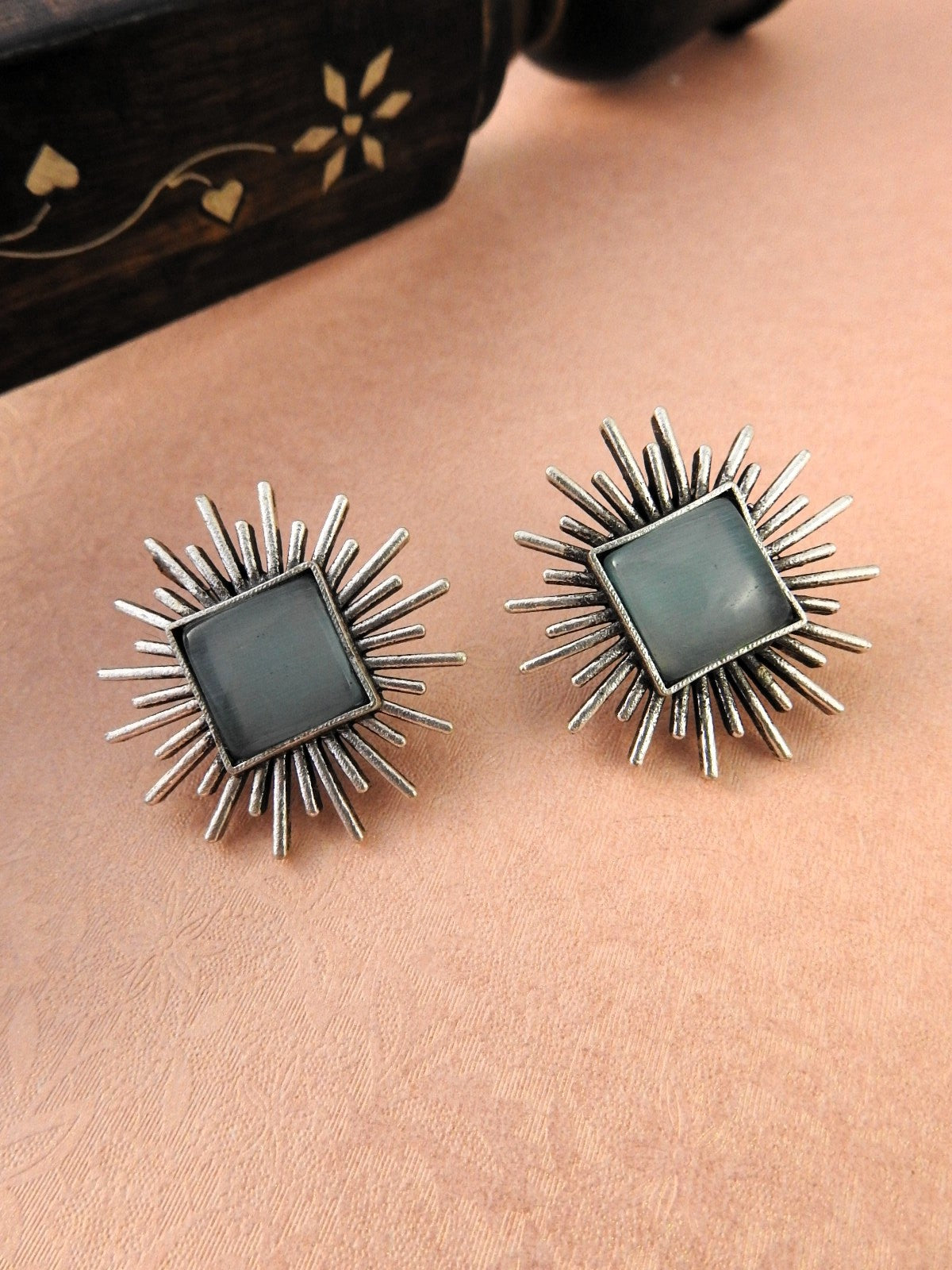 Sitara Silver Studs