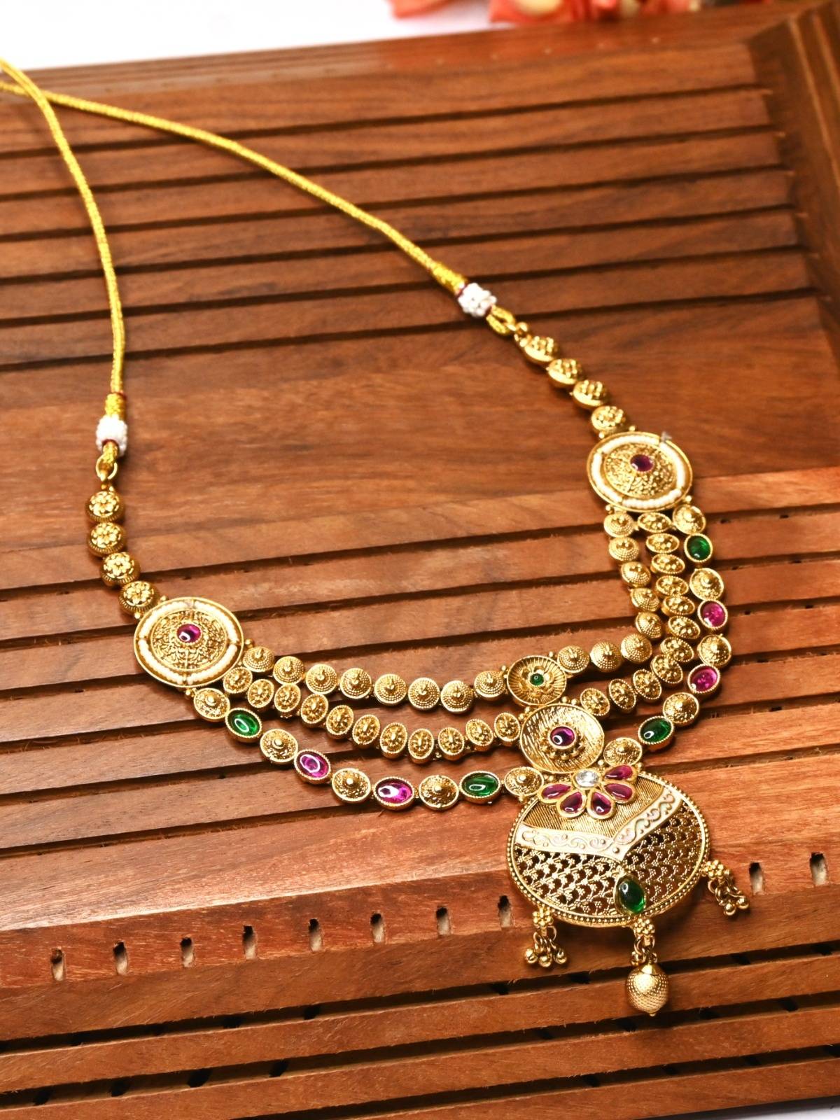 Royal Grace Gold Plated Necklace Set
