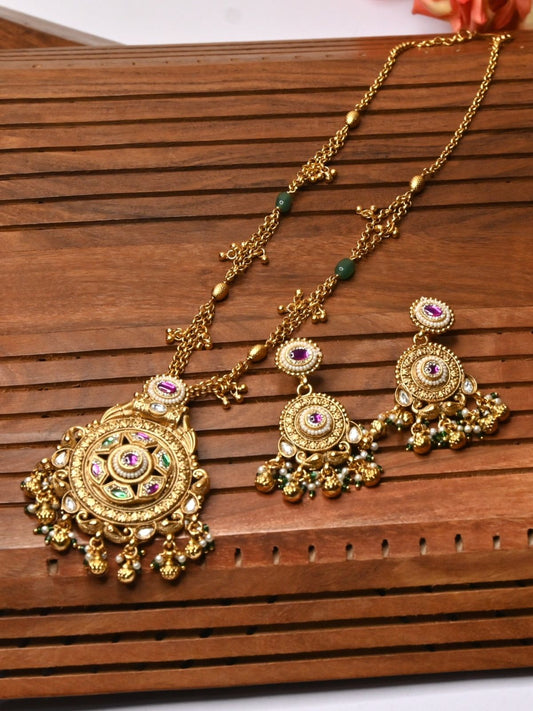 Regal Touch Gold Plated Necklace Set