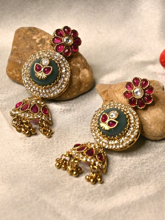 Royal Circle Drop Necklace Set