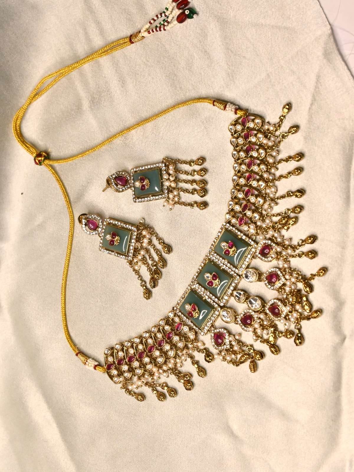 Square Drop Heritage Necklace Set