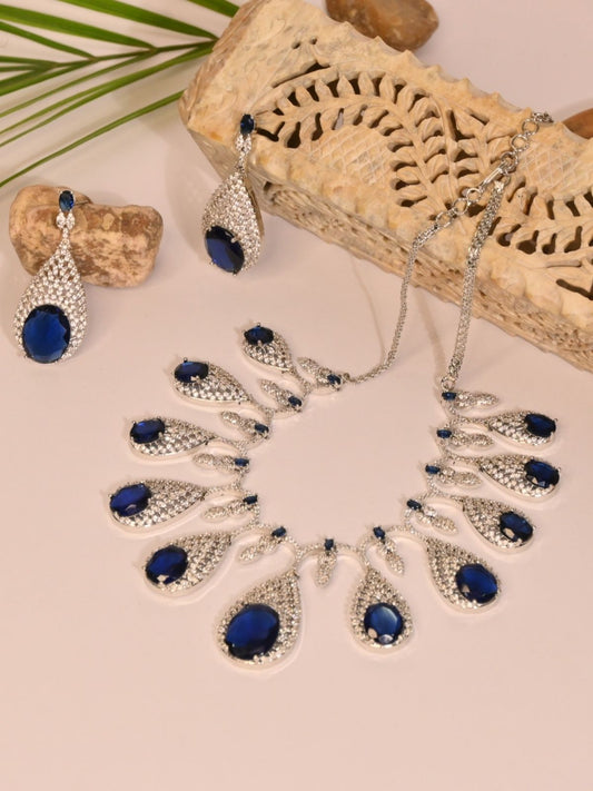 Midnight Blue Teardrop Necklace Set