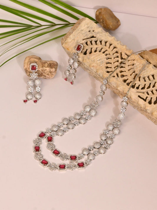 Ruby Aura Necklace Set