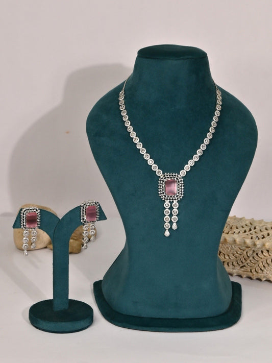 Rose Quartz Luxe Drop Necklace Set