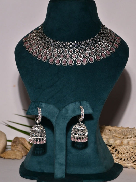 Blush Cascade Choker Set