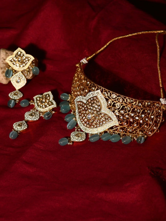 Ivora Grace Gold-Finish Choker Set