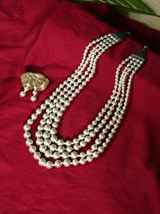 Elira Multi-Strand Pearl Necklace Set